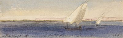 Nesle Sheikh Hassan yakınlarında, güneye bakış by Edward Lear