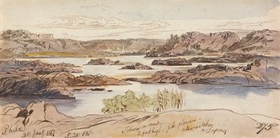 Philae, 17:20, 30 Ocak 1867 (275) by Edward Lear
