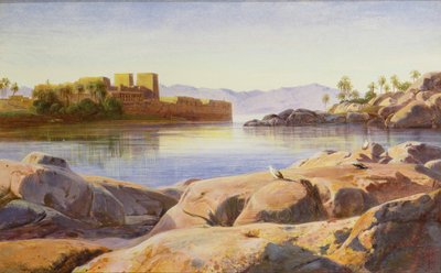 Nil üzerinde Philae by Edward Lear