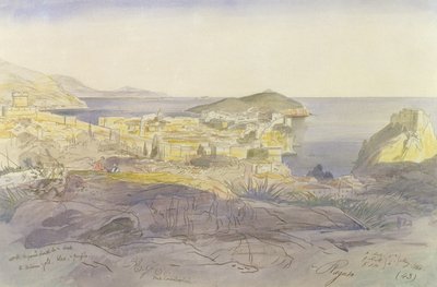 Ragusa (Dubrovnik), 5-6 Mayıs 1866 (kağıt üzerine kalem, mürekkep ve wc) by Edward Lear