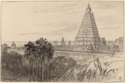 Tanjore, Hindistan, 18841885. by Edward Lear
