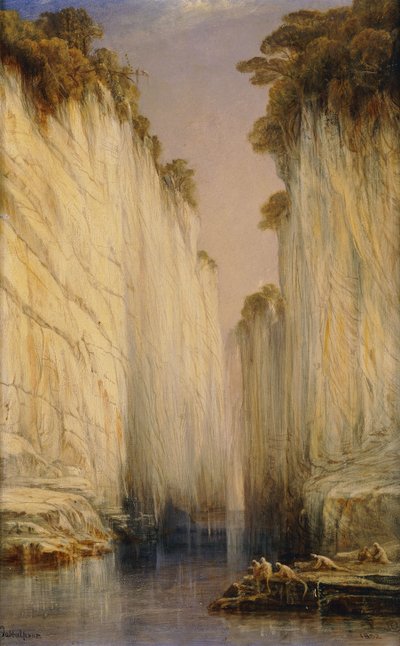 Mermer Kayalar - Nerbudda Jubbulpore, 1882 by Edward Lear