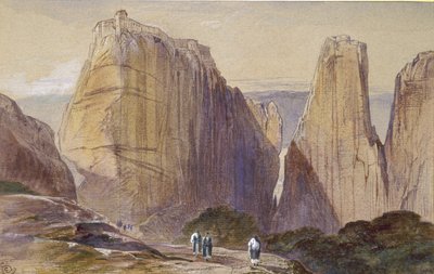 Meteora Manastırı, 19. yüzyıl by Edward Lear