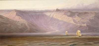 Geniş Akrokeraunian Surları, Arnavutluk Sahili (tuval üzerine yağlı boya) by Edward Lear