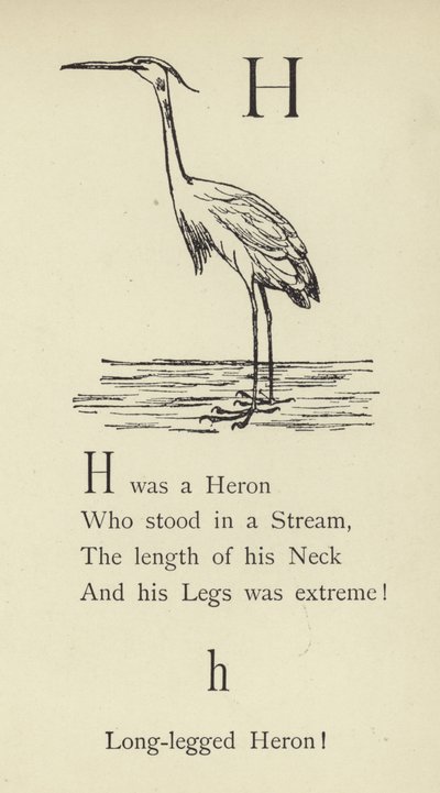H harfi by Edward Lear