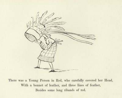Başını özenle örten Kırmızılı Bir Genç vardı. by Edward Lear