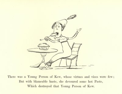 Erdemleri ve kusurları az olan bir Kew Genç Kişi vardı. by Edward Lear