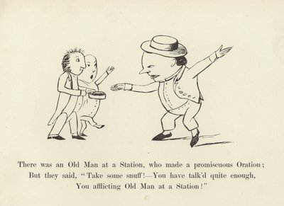 Bir İstasyonda rasgele bir konuşma yapan yaşlı bir adam vardı. by Edward Lear