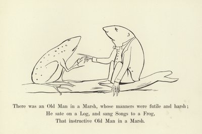 Bir Bataklıkta, tavırları boş ve sert olan Yaşlı bir Adam vardı. by Edward Lear