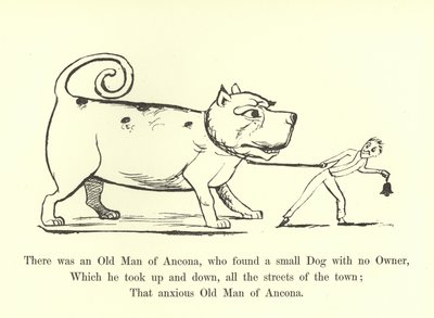 There was an Old Man of Ancona, who found a small Dog with no Owner  by Edward Lear