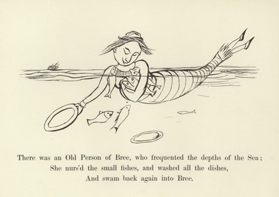 Denizin derinliklerine uğrayan Yaşlı bir Bree İnsanı vardı. by Edward Lear