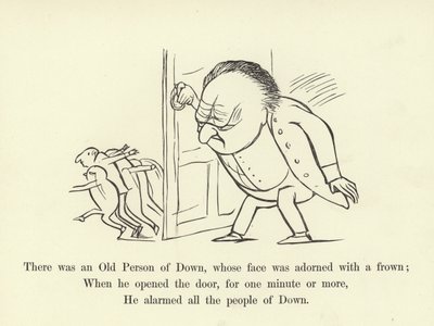 Yüzü kaşlarını çatmakla süslenmiş Aşağılı Yaşlı Bir Kişi vardı. by Edward Lear