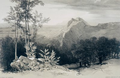 Roma ve çevresinden manzaralar: Civitella di Subiaco by Edward Lear