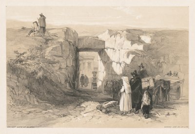 Roma ve Çevresinin Görünümleri: Alatri Antik Kapısı, 1841. by Edward Lear