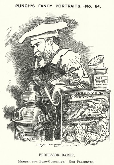 Yumruk karikatürü: Frederick Settle Barff, İngiliz kimyager (gravür) by Edward Linley (after) Sambourne