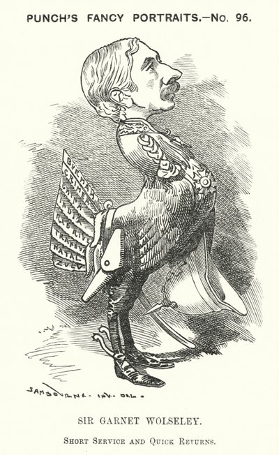 Yumruk karikatür: Garnet Wolseley by Edward Linley (after) Sambourne