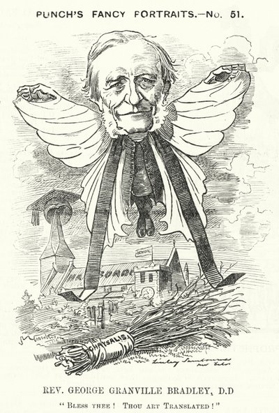 Yumruk karikatür: George Granville Bradley, İngiliz ilahi, bilgin ve Westminster Dekanı (gravür) by Edward Linley (after) Sambourne