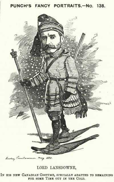 Yumruk karikatür: Henry Petty-Fitzmaurice, Lansdowne 5 Marki, İngiliz politikacı ve Kanada Genel Valisi (gravür) by Edward Linley (after) Sambourne