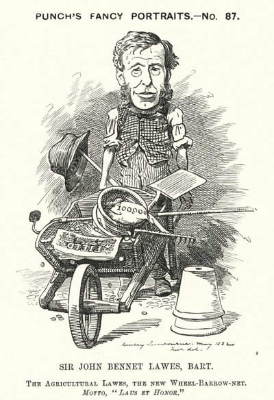 Yumruk karikatürü: John Bennet Lawes, İngiliz girişimci ve tarım bilimcisi (gravür) by Edward Linley (after) Sambourne