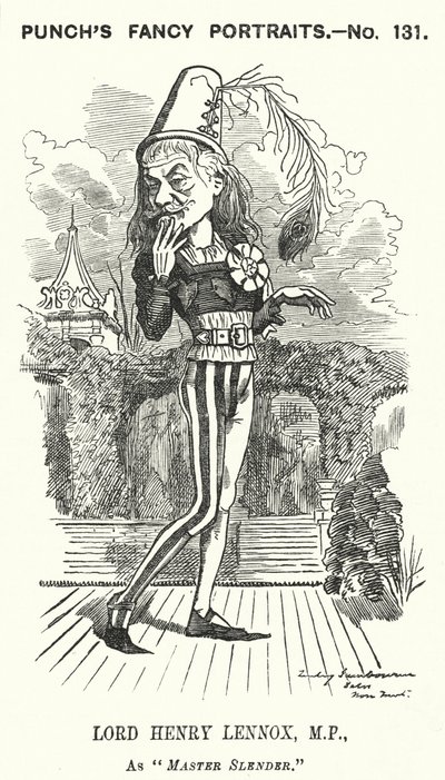 Yumruk karikatür: Lord Henry Lennox, İngiliz Muhafazakar politikacı (gravür) by Edward Linley (after) Sambourne