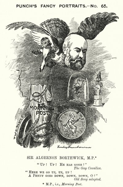 Yumruk karikatür: Sir Algernon Borthwick by Edward Linley (after) Sambourne