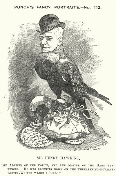 Yumruk karikatür: Sir Henry Hawkins by Edward Linley (after) Sambourne