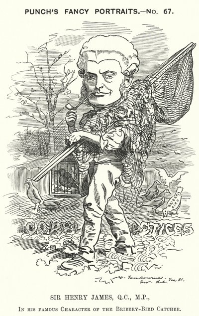 Yumruk karikatür: Sir Henry James by Edward Linley (after) Sambourne