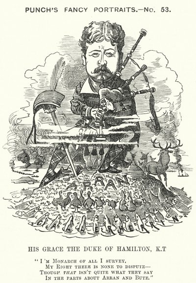 Yumruk karikatür: William Douglas Hamilton by Edward Linley (after) Sambourne