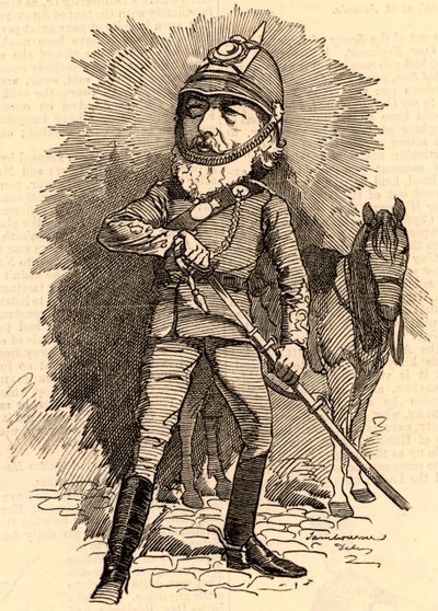 askeri üniformalı Frederick Lord Leighton by Edward Linley Sambourne