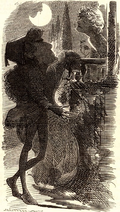Henry Irving, "Romeo ve Juliet"in balkon sahnesinde by Edward Linley Sambourne