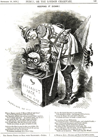 Aşağı tutmak. Otto von Bismarck (1815-1898) Almanya Şansölyesi, Sosyalizm Jack