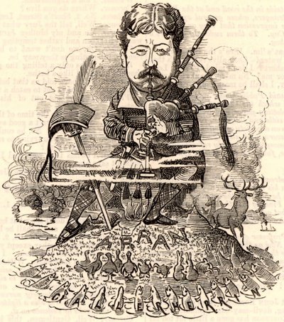William Douglas-Hamilton gayda çalıyor by Edward Linley Sambourne