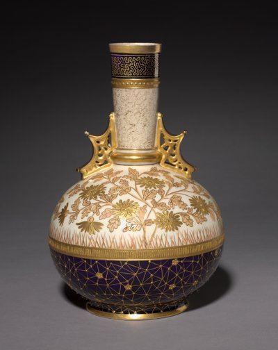 Faience Manufacturing Company, ABD tarafından yapılan vazo, c.1884-1887 by Edward Lycett