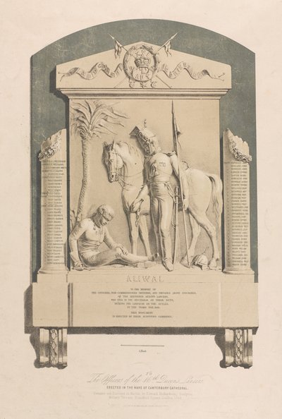 Aliwal anıtı, Canterbury Katedrali, 1848 dolaylarında by Edward M. Richardson