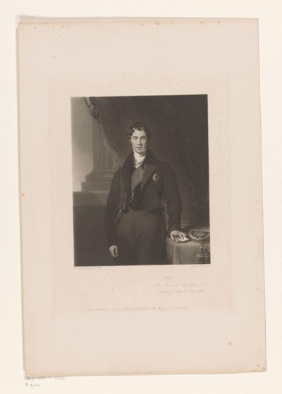 Portret van George Hamilton-Gordon Aberdeen Kontu KJ / Dışişlerinden Sorumlu Devlet Bakanı (nesne üzerine başlık) by Edward McInnes