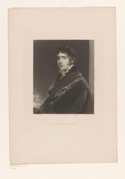 Portret van William Kuzu Vikont Melbourne by Edward McInnes
