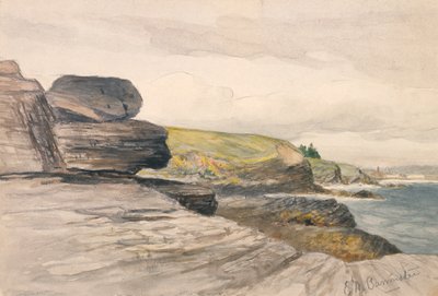 Newport Sahnesi, ca. 1880-1889. by Edward Mitchell Bannister