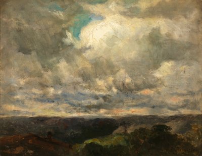 İsimsiz manzara, bulutlu gökyüzü. by Edward Mitchell Bannister