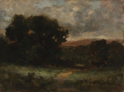 Çayır ve ağaçlarla dolu isimsiz manzara, n.d. by Edward Mitchell Bannister