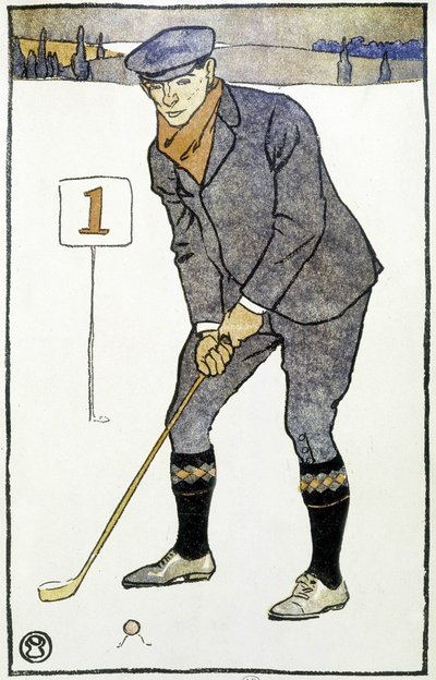 Takvim: Edward Penfield tarafından hazırlanan “” Golf Takvimi” by Edward Penfield