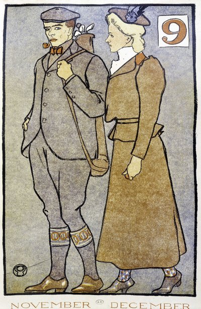 Golf Çifti - Edward Penfield