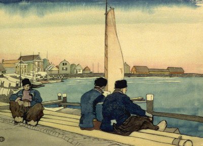 Rüzgar ve gelgit bekleniyor by Edward Penfield