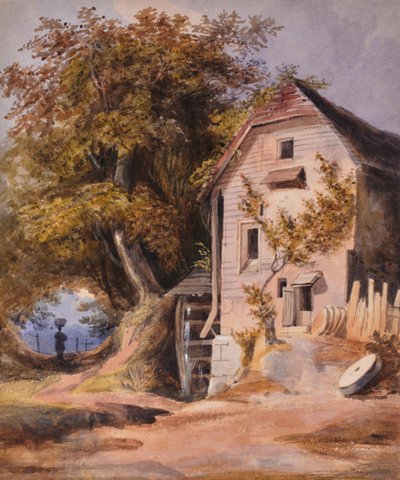 Su değirmeni ile manzara by Edward Pretty