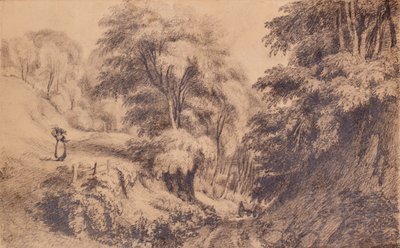 Kadın ve parça ile manzara by Edward Pretty
