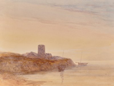 Kule ile deniz manzarası by Edward Pretty