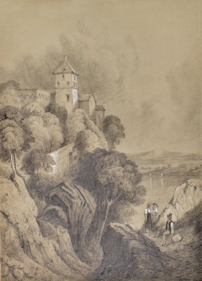 Cliff ile su manzarası by Edward Pretty