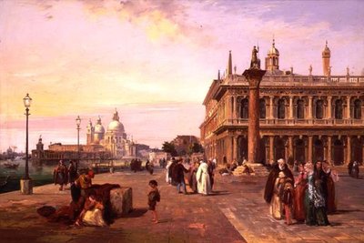Piazzetta üzerinde rakamlar, Venedik ile, Selam ötesinde by Edward Pritchett
