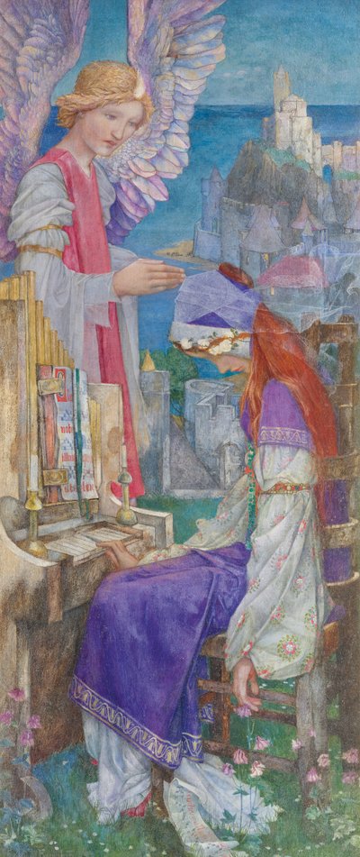 Aziz Cecilia (tuval üzerine yağlıboya) by Edward Reginald Frampton