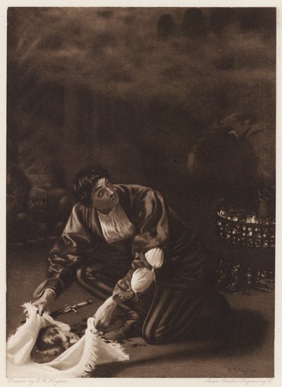 Il Pecorone: Gün IX, Roman I, Usta Hırsız (lito) by Edward Robert Hughes