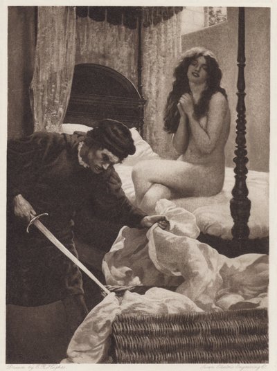 Il Pecorone: I. Gün, Roman II, Bir Aşk Dersi (lito) by Edward Robert Hughes